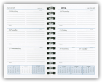 twin wire bound weekly monthly pocket calendar insert