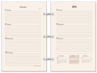 monthly weekly 3 hole journal organizer refill