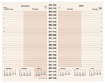 wire bound 8 x 5 daily journal refill
